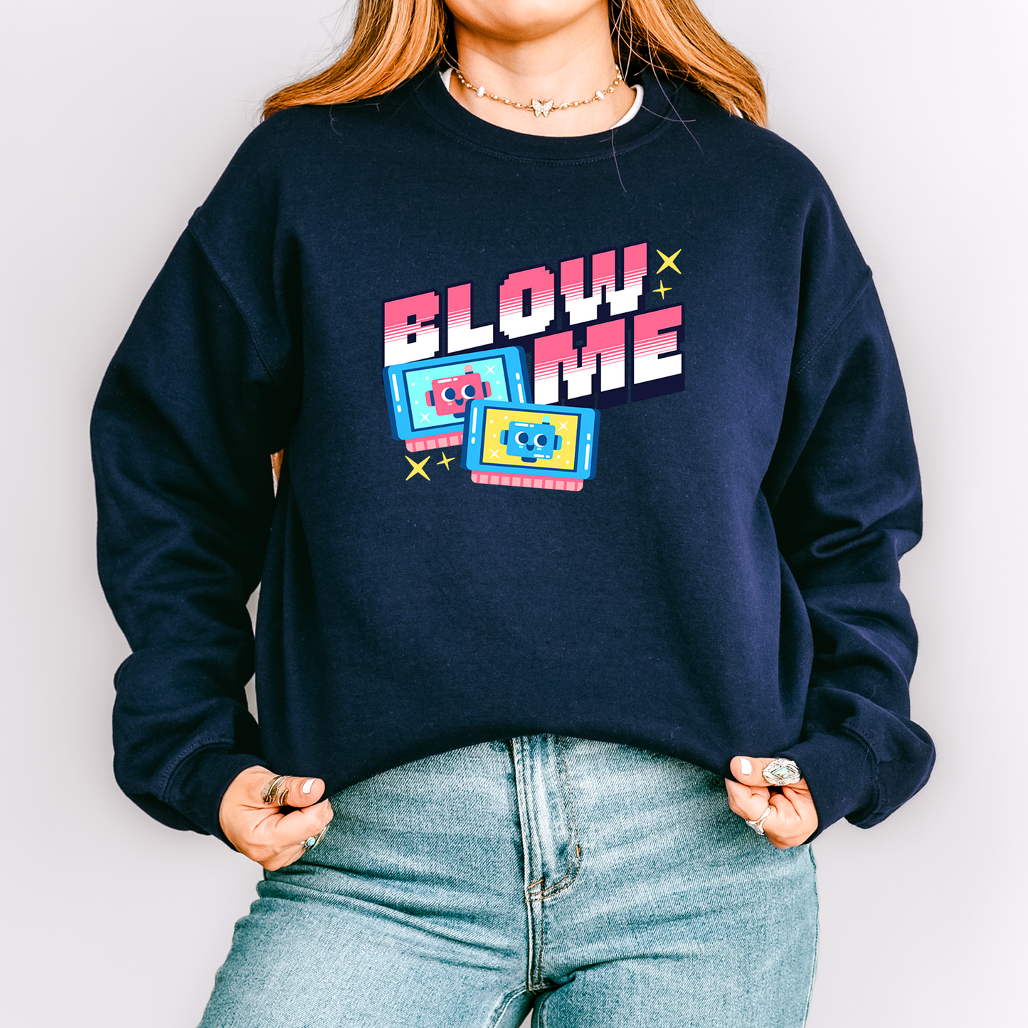 Blow Me Retro Gaming Sweatshirt