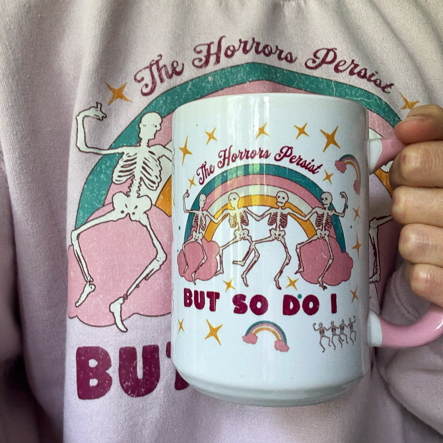 The Horrors Persist But So Do I 15 oz Mug