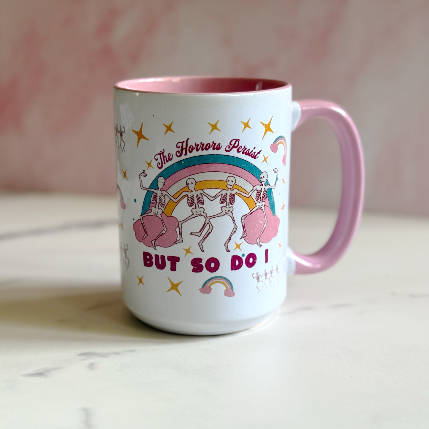 The Horrors Persist But So Do I 15 oz Mug