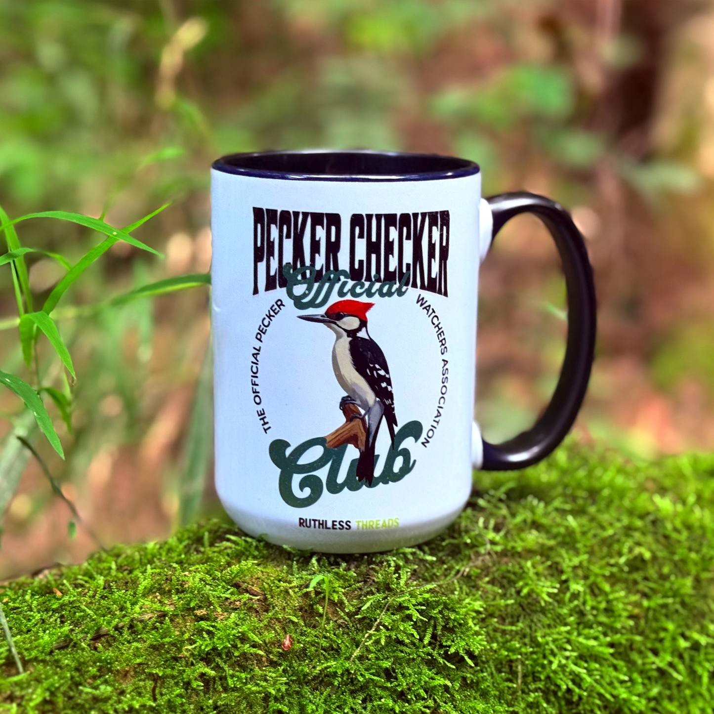Pecker Checker 15 oz Coffee Mug