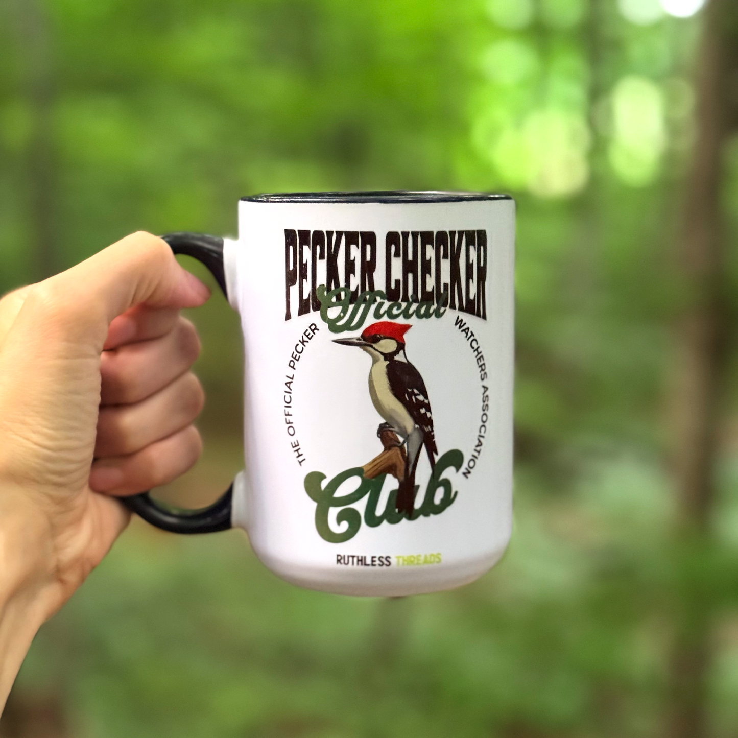Pecker Checker 15 oz Coffee Mug