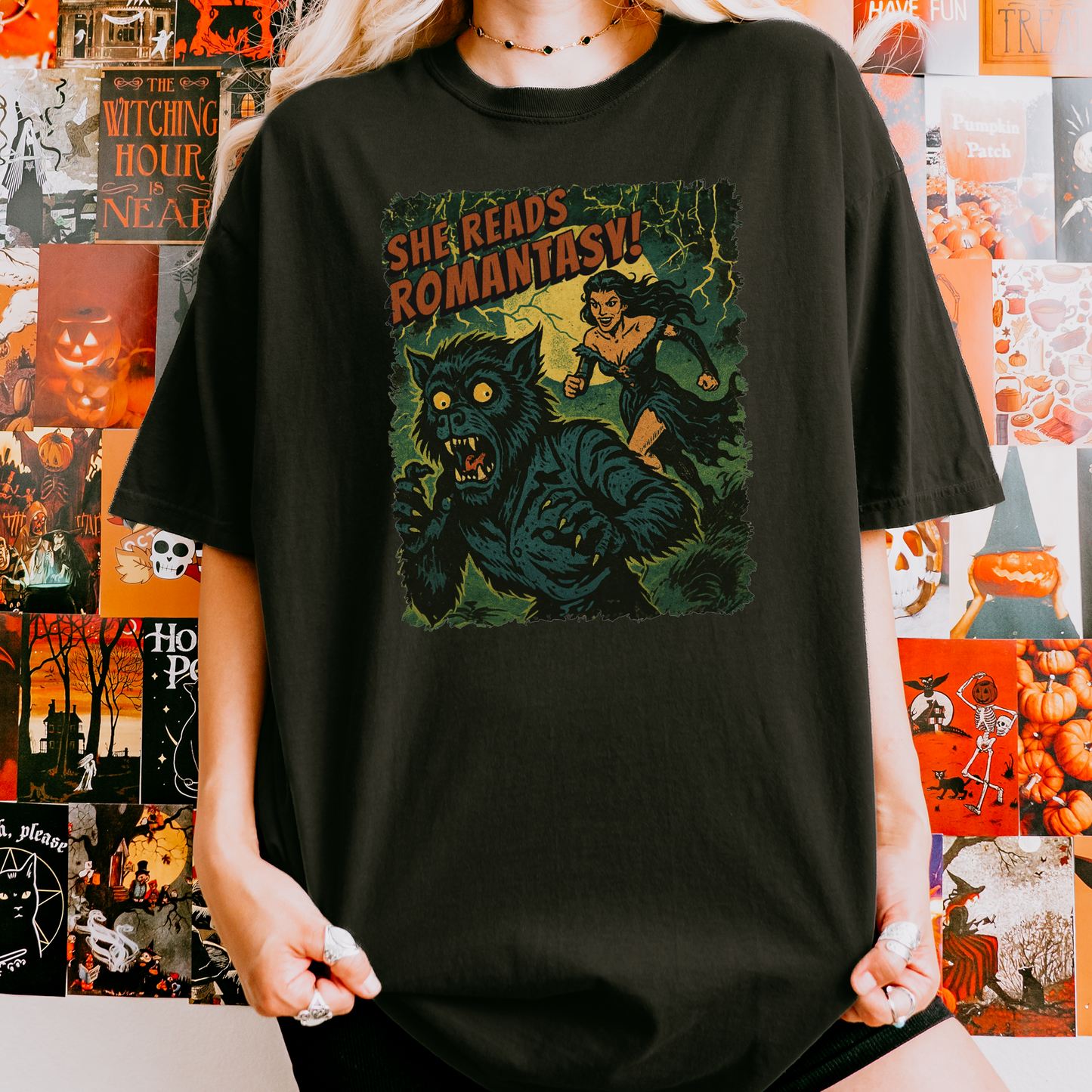 She Reads Romantasy T-Shirt