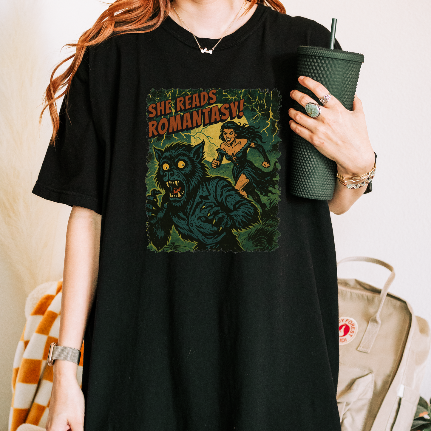 She Reads Romantasy T-Shirt