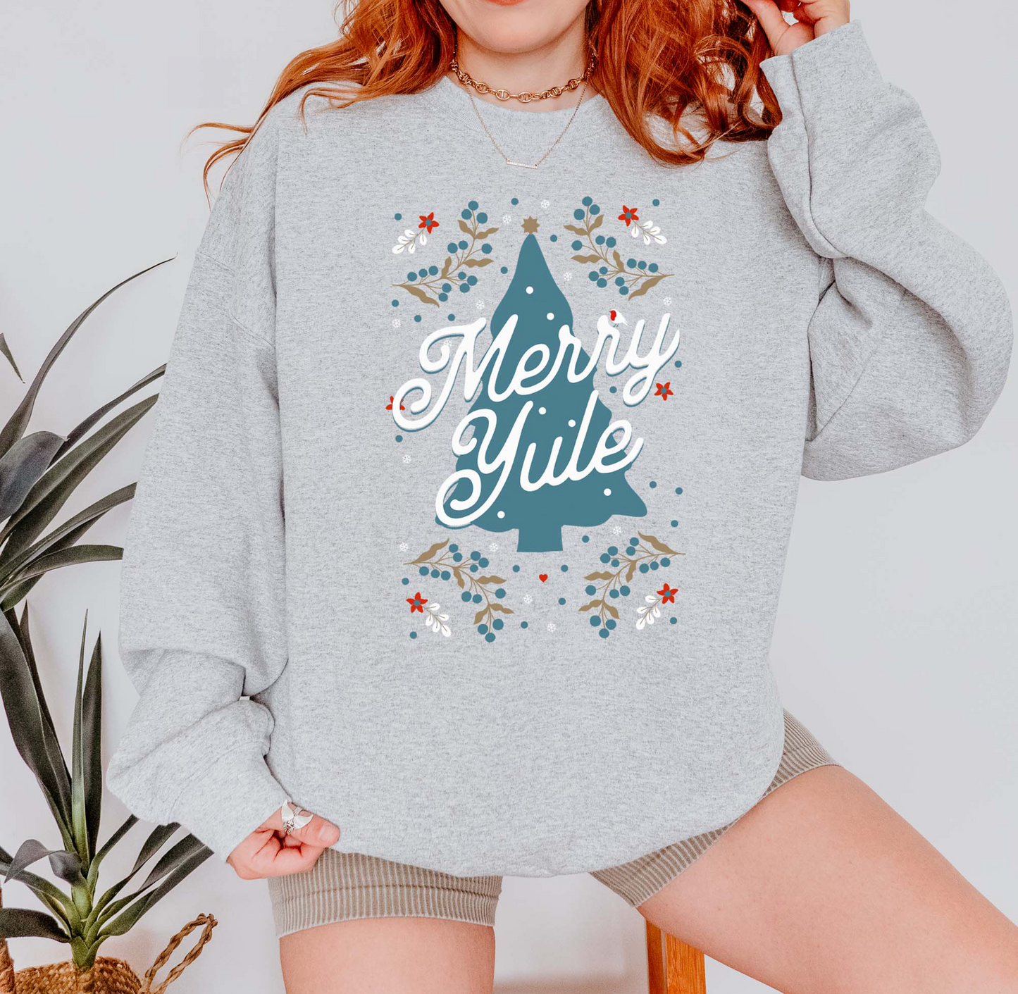 Merry Yule Winter Solstice Nordic Sweatshirt
