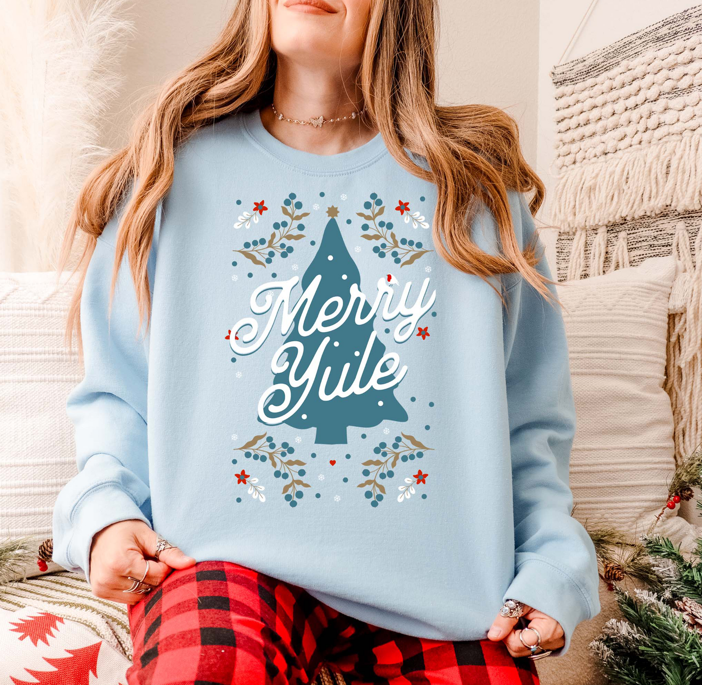 Merry Yule Winter Solstice Nordic Sweatshirt