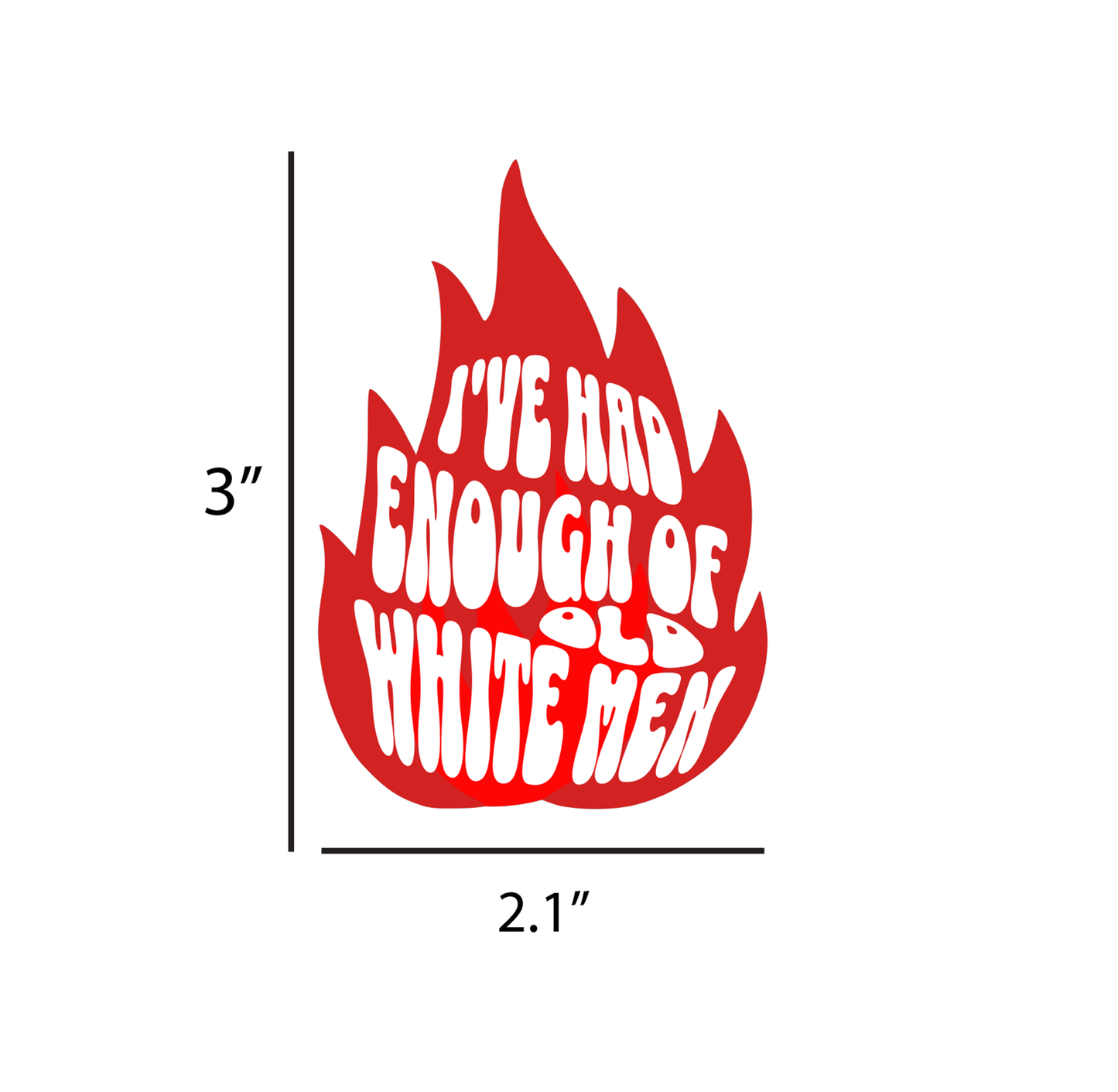 I've Had Enough of Old White Men Sticker