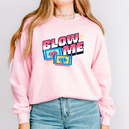 Blow Me Retro Gaming Sweatshirt