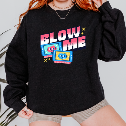 Blow Me Retro Gaming Sweatshirt