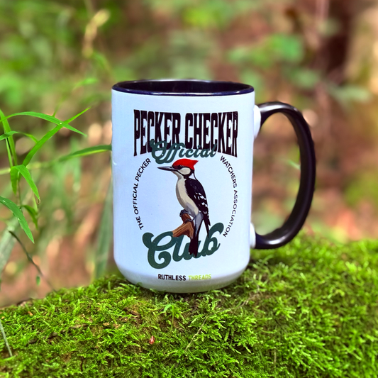 Pecker Checker 15 oz Coffee Mug