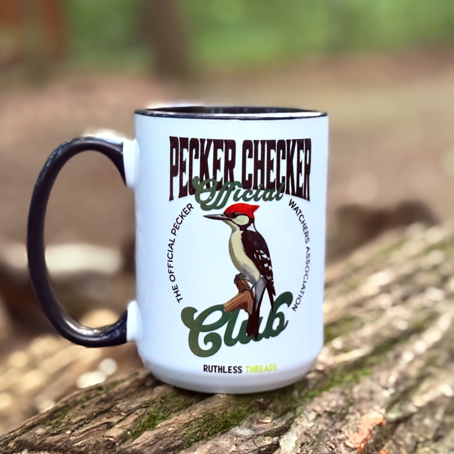 Pecker Checker 15 oz Coffee Mug