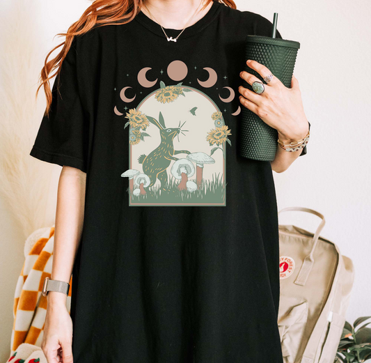 Whimsical Cottagecore Moon Phases T-Shirt