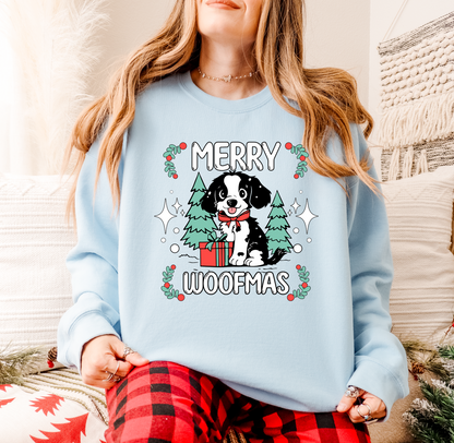 Merry Woofmas Dog Lover Christmas Sweatshirt