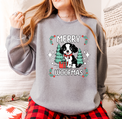 Merry Woofmas Dog Lover Christmas Sweatshirt