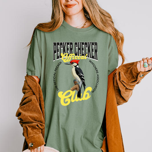 Pecker Checker Bird Watching T-Shirt